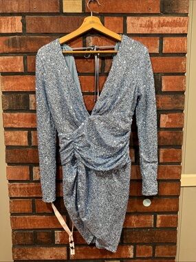 Emprada Sequin Long Sleeve  Dress